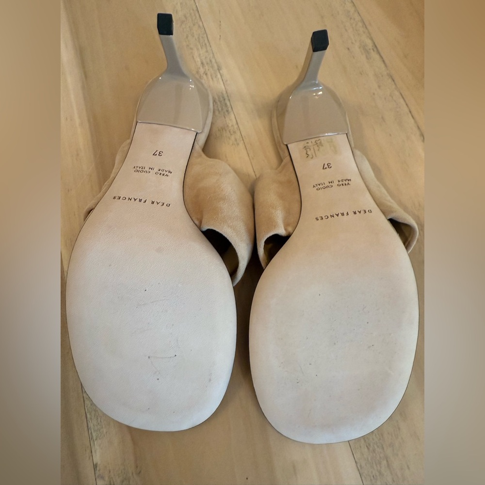 Dear Frances Suede Thong Heeled Sandal Size 37 - Picture 5 of 9